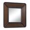 Brown Wood Industrial Wall Mirror, 32" x 32" x 2"